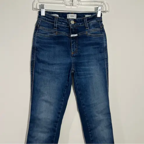 Anthropologie CLOSED Skinny Pusher 2021 Organic Cotton Made In Italy Size 23 Blue