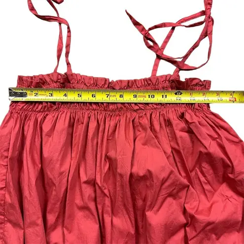 Moss Copenhagen Women's XS MSCHLynella Cenilla SL Dress Red Midi Ruffle