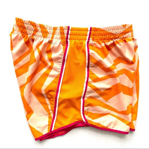 Nike  Dri-Fit Orange Zig Zag Lined Running Shorts Small