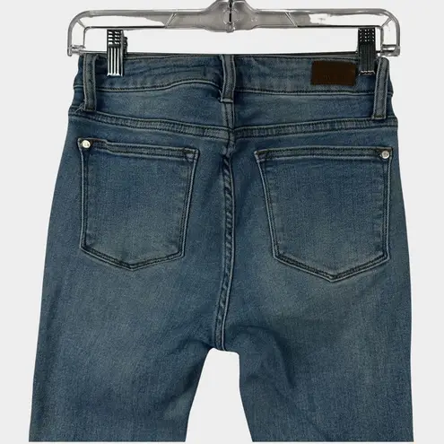 Judy Blue High Rise Skinny Jeans Size 26 Shark Bite Hem Grunge 90s Streetwear