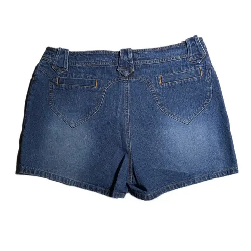 Vtg Y2K Route 66 Dark Wash Cotton Denim Lace