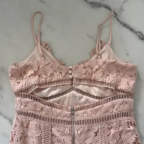 Bardot Botanica Lace Dress Womens Size 6 Pink Sleeveless Sheath Dress Wedding