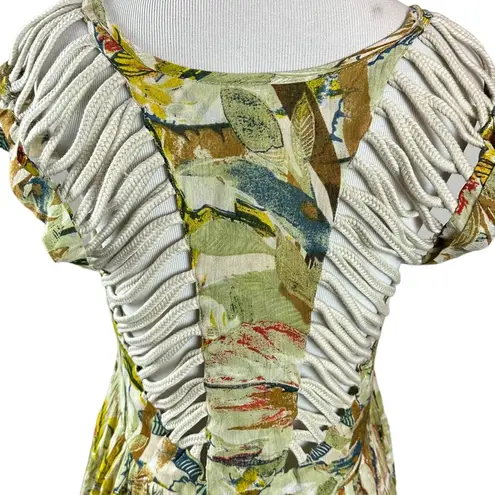 Revolve  Raga Makki Valley Cap Sleeve Mini Dress in Sage NWT Boho Cut out Small thumbnail 12