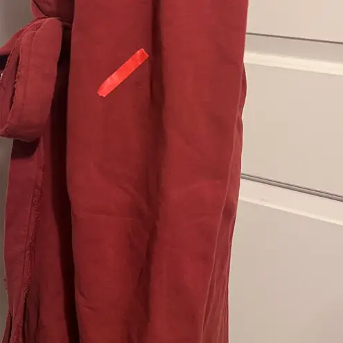 Frank & Eileen Willa Long Sleeve Triple Fleece Wrap Sweater Dress Maroon Fall