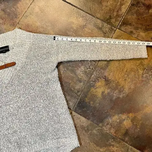 Absolutely Creative Worldwide Gray Sweater Brown Elbow Patch Buckle Small Gray