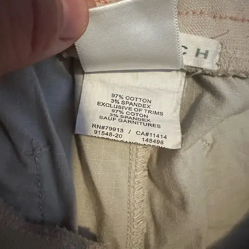 Motherhood Maternity Tan Khaki Stretch Women’s Cotton Blend Shorts Size Medium