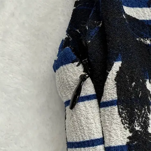 L'Agence Fit & Flare Dress Palm Print Sleeveless V-Neck Blue White Size 6