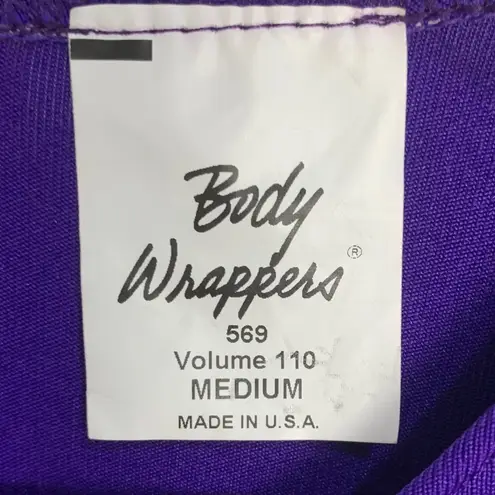 Body Wrappers Praise Dance Jumpsuit Size M Palazzo Pants Worship Purple Zip Back