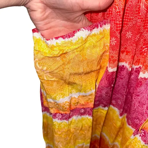 Handmade Multicolor Spaghetti Strap Maxi Dress
