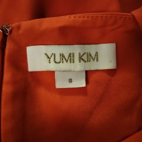 Yumi Kim Size S Small Sneak Peek Mini Cocktail Dress Orange Pockets