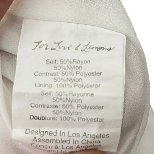 For Love & Lemons  White Open Back Maxi Wedding Dress Boho Sexy Halter Gown Small