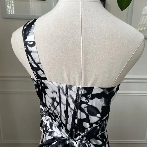 Deb Black White Satin Gown Animal Print Dress Satin Mob Wife 3 4