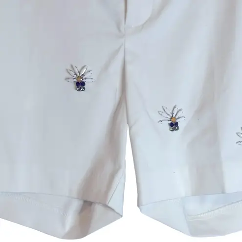 Banana Republic  White Embellished‎ Jeweled Shorts NWT Size 6 #783644