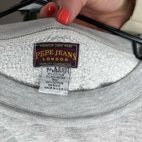 Pepe Jeans  London | women gray crew neck oversized long sleeve vintage