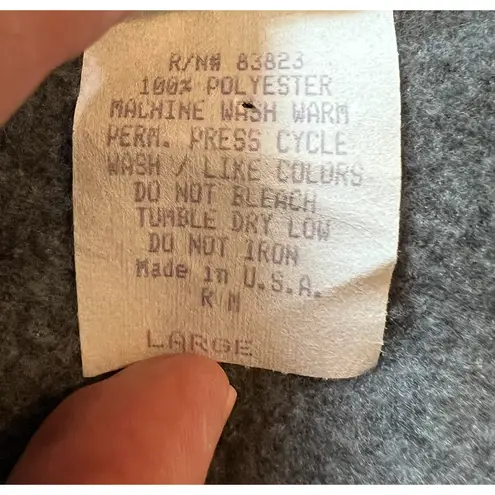 South Mountain Womens Fleece Vest Size L Gray Black Trim Sleeveless Zip Up Front Size L