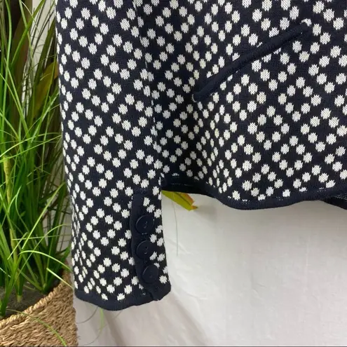 Talbots  Black & White Print Knit Button Up Cropped Cardigan Sweater PS S thumbnail 3