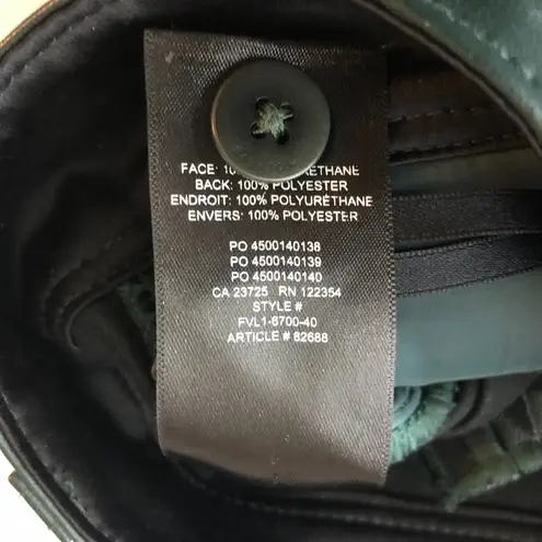 Babaton Aritzia Command Cropped Ultra Soft Vegan Leather Pants Dark Green 4