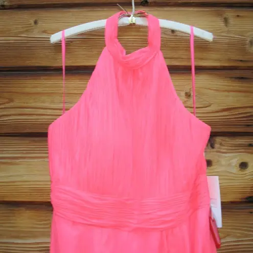 Mac Duggal 67816 Womens HIGH NECK TIERED CHIFFON HALTER GOWN