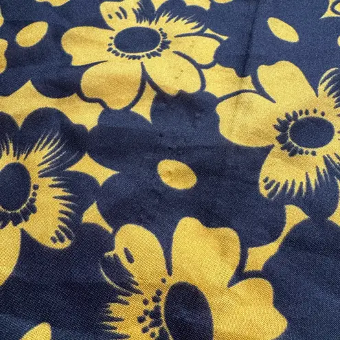 Floral Yellow and Black Scarf/Hair Accessory