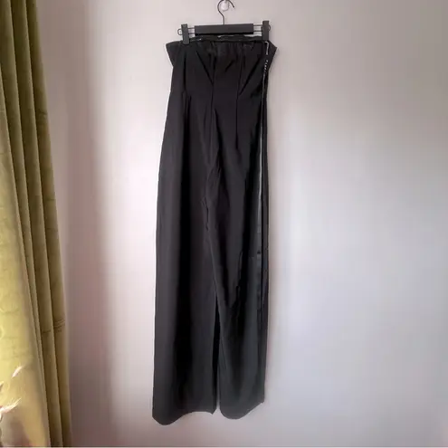 Club L Reborn Black Bandeau Jumpsuit With Lace Up Detail 6 NWT