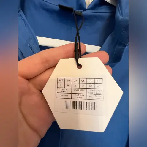 OW Collection Ella Shirt Dress Blue