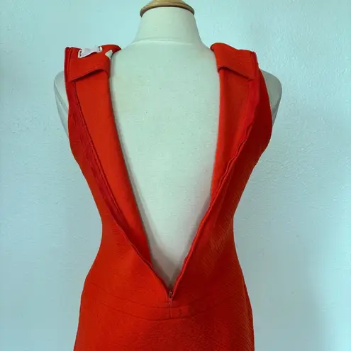Corner House Vintage 70s Orange Preppy Mini Drop Waist Sleeveless Dress