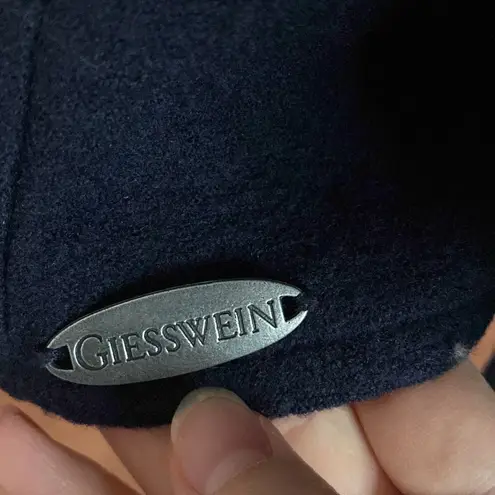 Giesswein vintage merino wool itch lapel navy pea coat pockets Austria sz EU 36