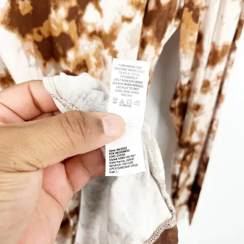 LOGO By Lori Goldstein Womens Artsy Boho Tie Dye Knit Long Sleeve Top Size L