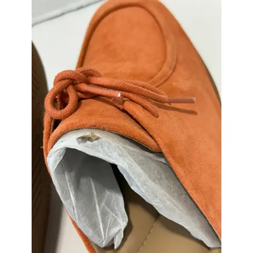 Naturalizer Taline Mules Clogs Suede Leather Lace Up Comfort Orange Shoes 11