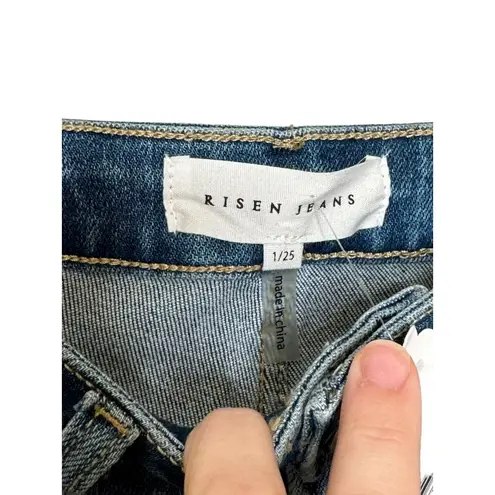 Risen Women's Jeans Marci Bleached Spot Wash Mid