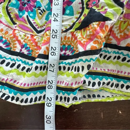 Soft Surroundings boho beaded Colorful Patterned Women's maxi Skirt