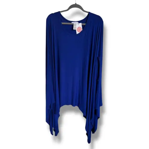 Cherish Women's Poncho One Size Royal Blue NEW