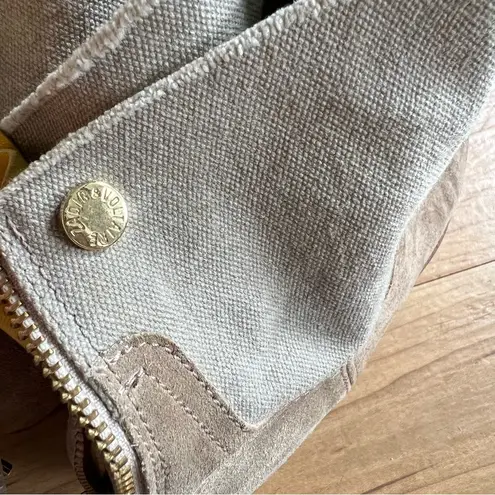 Zadig & Voltaire Chelsea Boot Beige Suede Leather
Biker Yellow Inserts Back Zip