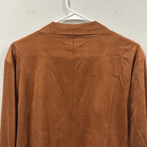 Bagatelle Brown Blazer Open Front Shawl Collar Size 1X EUC