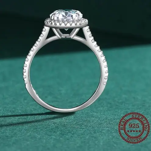 Sterling Silver SIZE 8 925 Round Sparkling AAAAA CZ Ring