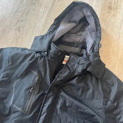 Unisex Wulful Black Heavy Duty Winter Coat