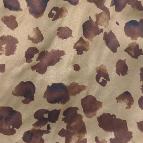 L'Agence Chiara Silk Twist Tank Top Brown Leopard Sleeveless Pleated XS New