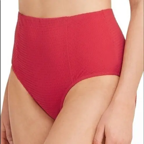 Sea Level Essentials Mid Rise Bikini Bottom Red Size 6 US NWT