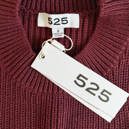 NWT 525 America Demi High Crewneck Cotton Oxblood Red Tank Vest