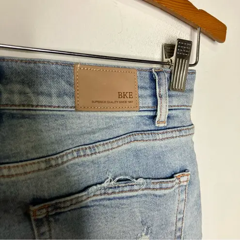 BKE Billie shorts denim distressed women’s size 25 casual raw hem trendy modern