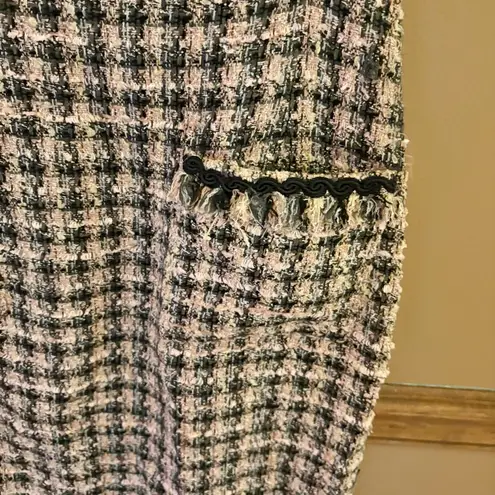 Yves cossette depeche mode vintage plaid tweed sleeveless dress pink black 4