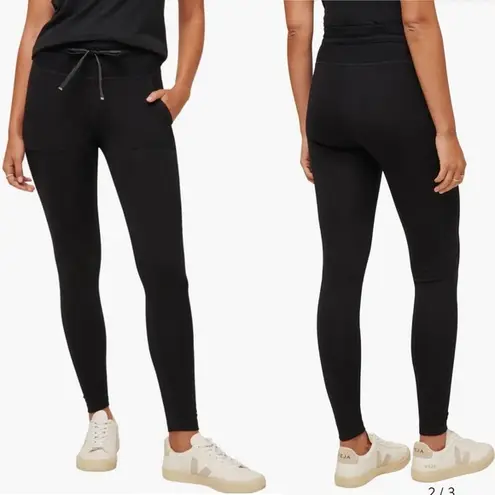Travis Mathew Friday Ponte Pocket Leggings XXS NWT 600 Black