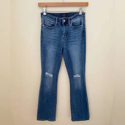 Judy Blue Mid Rise Distressed Bootcut Jeans