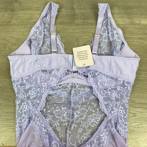 Savage x Fenty Lilac Purple Lace Teddy Bodysuit Sz.2X NWT