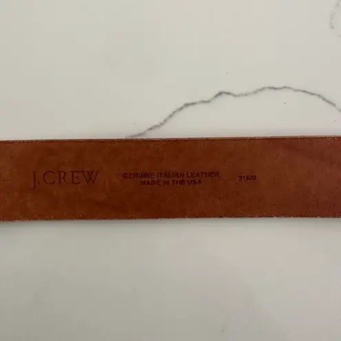 J.Crew  Wide Leather Belt with Brass Buckle in Natural Tan Leather Size Small