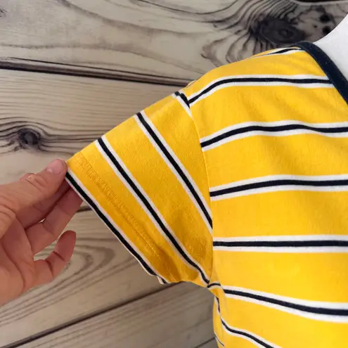 Tommy Hilfiger Vintage  Tommy Jeans Yellow Striped T-Shirt