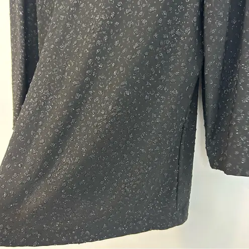 Alex Evenings Black Open Front Glitter Evening Jacket Size Large