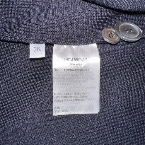 NWT Thom Browne Sack Jacket Wool Tech Milano Navy Blazer IT 36 00 Made In Italy