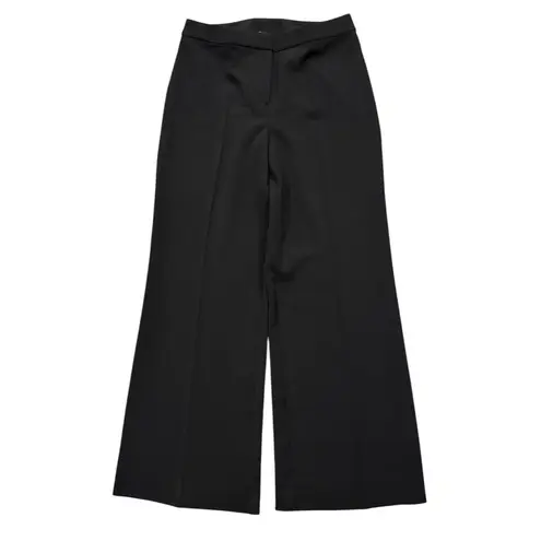 St. John Women's Size 6 Diana Straight Leg Crepe Marocain Black Pants Career