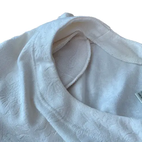 Michael Carrie | Vintage 80s Cream Jacquard Oversized Knit Top | Medium